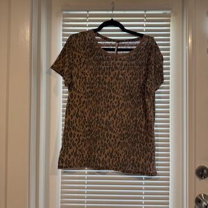 We The Free Oversized Leopard Print Tee